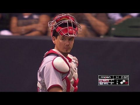 WSH@MIL: Lobaton nabs Braun trying to steal second
