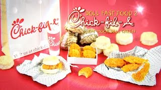 DIY - How to Make: Doll Fast Food 2 - CHICK FIL A - Handmade - Doll - Crafts screenshot 1