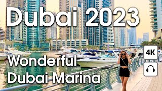 Dubai 🇦🇪 Wonderful Dubai Marina [ 4K ] Evening Walking Tour
