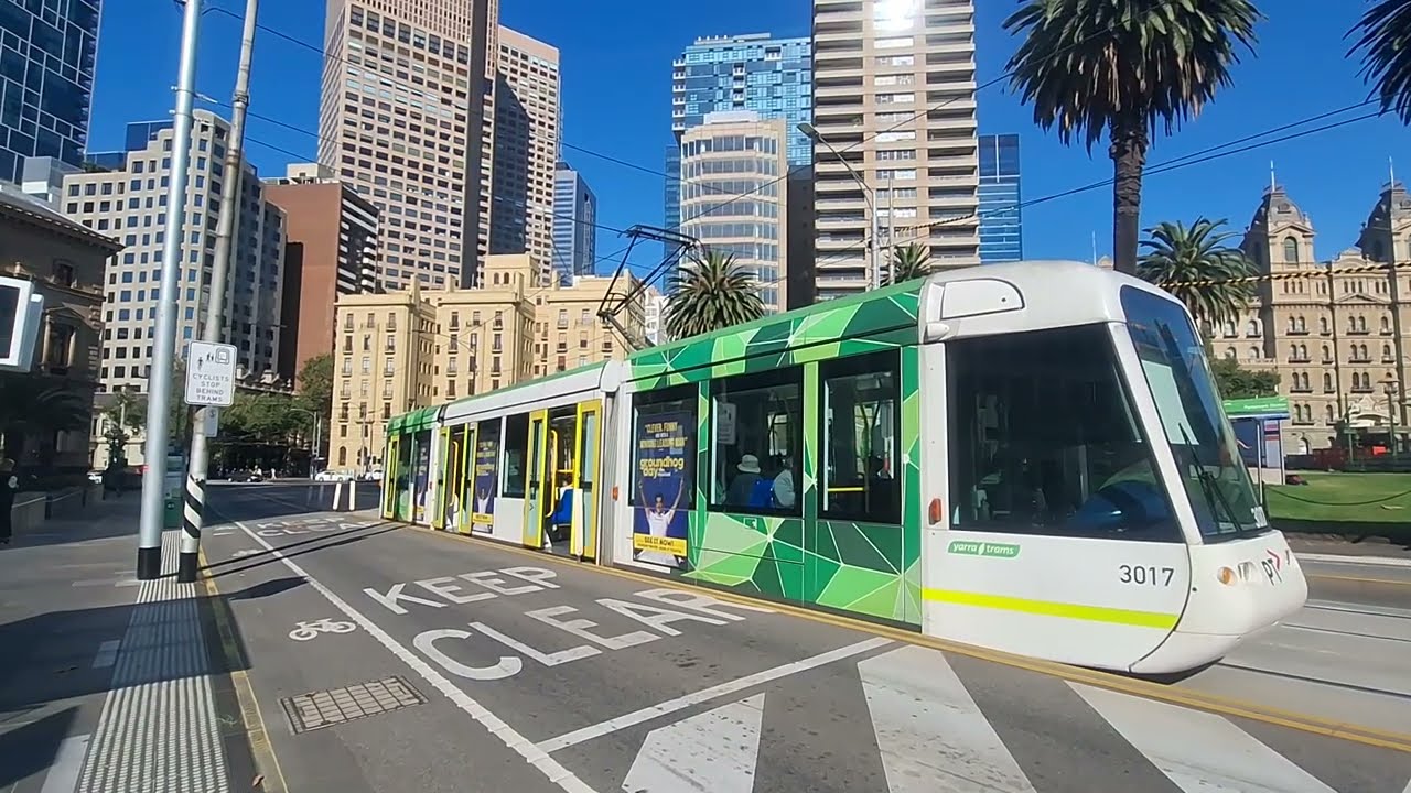 PT Victoria Yarra Trams Route 109 at Parliament Station (heading to Port Melbourne)