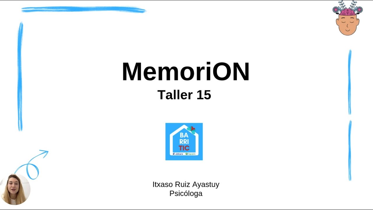 Actividad de estimulación cognitiva. Taller 15.