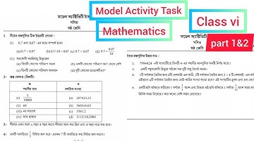 Model activity task math class 6 wbbse