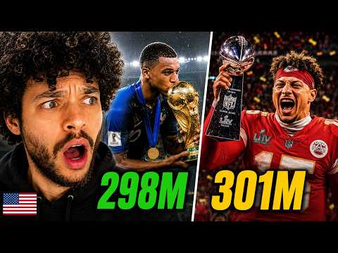 American Reacts to is The World Cup BIGGER than the Super Bowl? Not Even CLOSE!