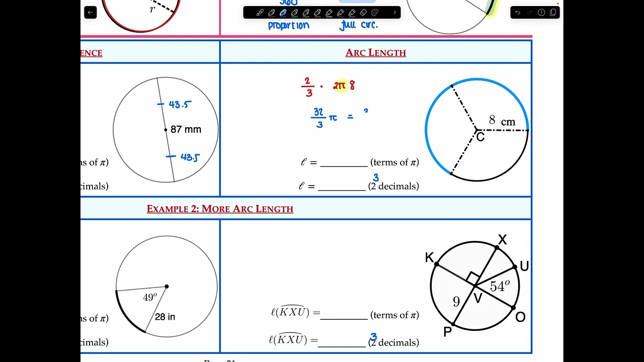 10.6A Circumference & Arc Length