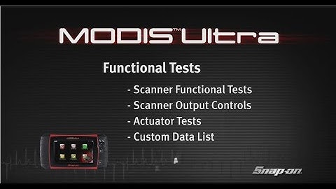 Functional Tests MODIS™ Ultra Pt  611 Snap on Training Sol