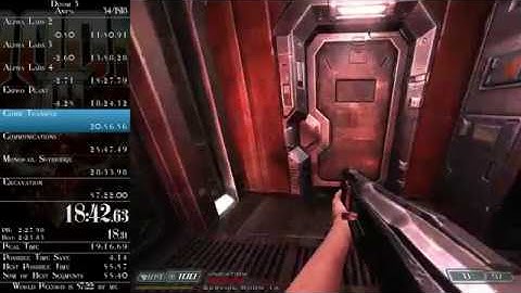 Doom 3 - Any% Speedrun in 0:57:06 (time without loads)
