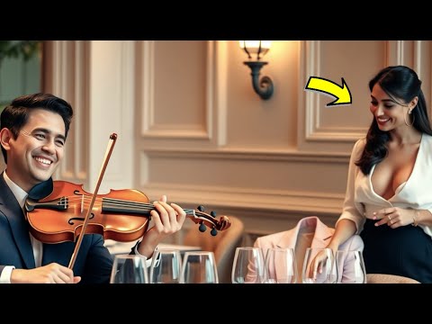 نادلة أخذت الكمان فقط من أجل البقشيش لم يتوقع أحد مثل هذا الأداء المذهل