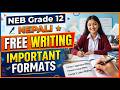 Class 12 Nepali Free Writing Important Formats (8 Marks) | NEB Grade 12 Nepali Exam 2082 📄🔥