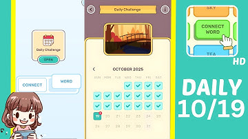 Connect Word Daily Challenge October 19 Answers Walkthrough
