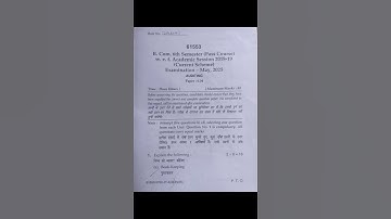 B. Com 6th Sem (AUDITING) May 2025 #exam #question paper #mdu #students #b.com