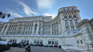 Exterior Architectural Magnificience Palace of Parliament Bucharest Romania