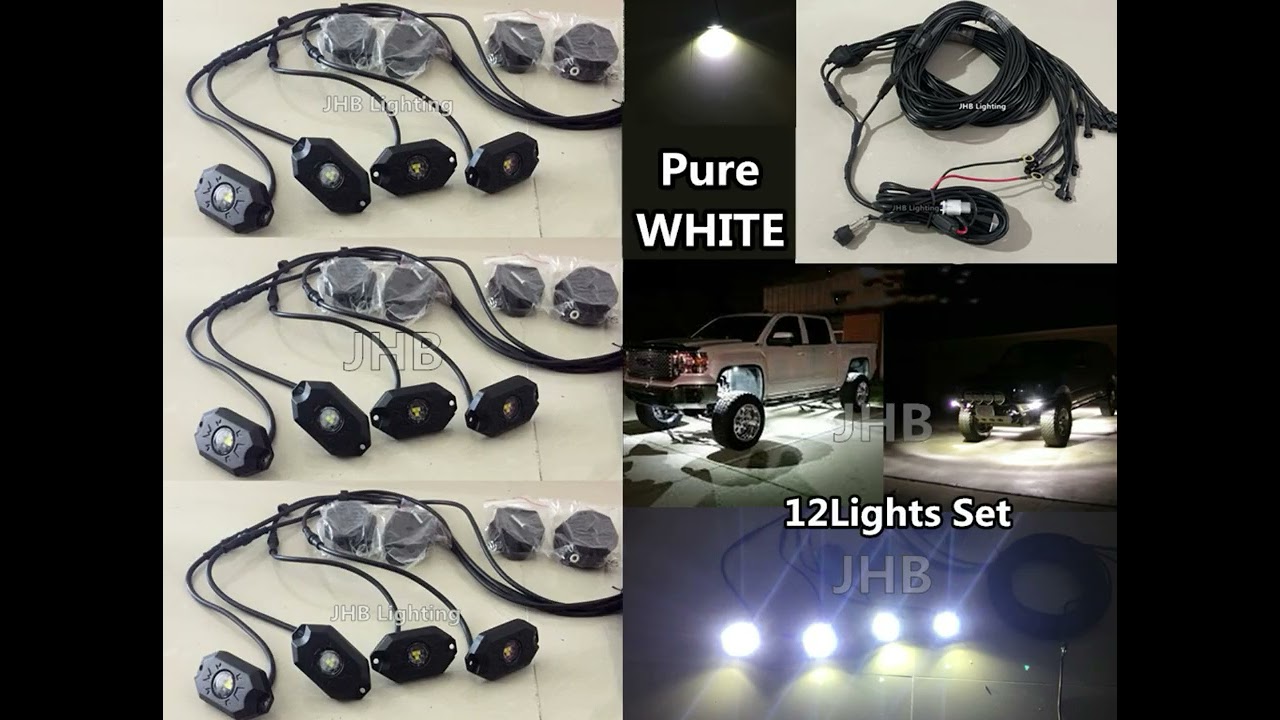 【HOT】JHB Lighting Brightest Pure WHITE LED Rock Lights for Car Big Trucks (eBay Store: jhb-lighting)