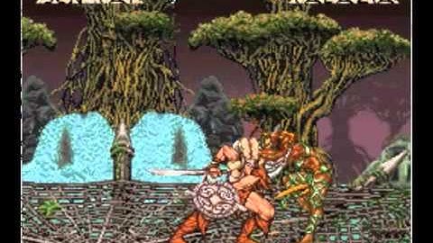 Weaponlord - comparison between Genesis and Snes version via combos (Divada and Jen-Tai)