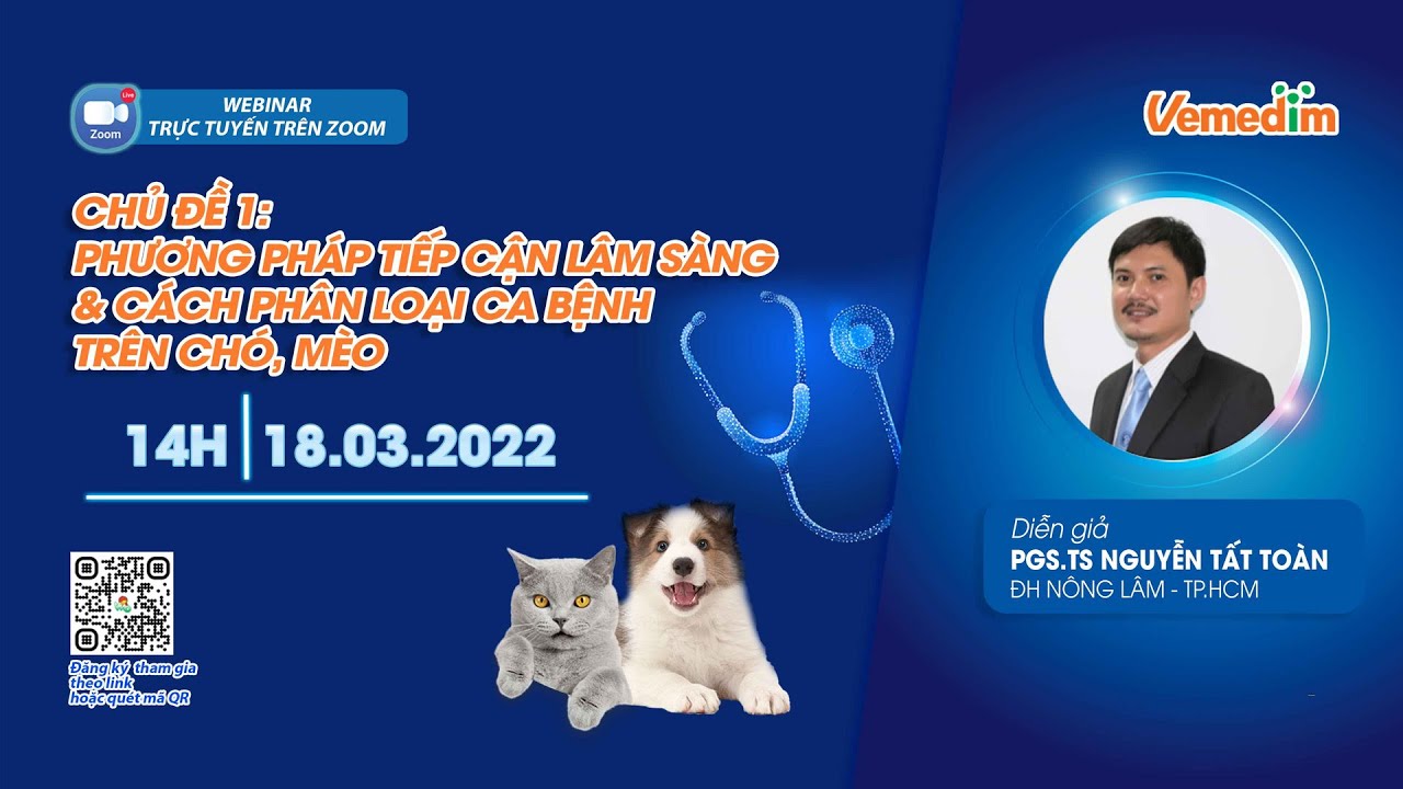 ĐỐI THOẠI CÙNG CHUYÊN GIA - PHƯƠNG PHÁP TIẾP CẬN LÂM SÀNG & CÁCH PHÂN LOẠI CA BỆNH CHÓ MÈO