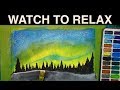 Relaxing Water Color Painting - Northern Lights ASMR