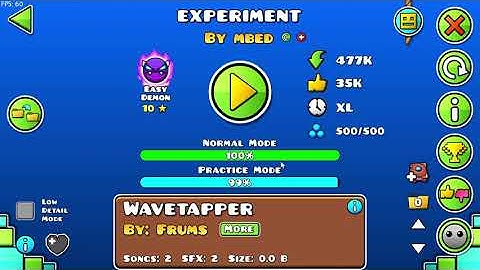 experiment (easy demon) by mbed | Geometry Dash 2.2