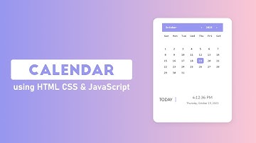 Build a Calendar using HTML CSS & JavaScript