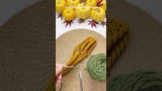 3D Pumpkin for macrame beginners #macrameknots #diy #macramemakers #macrame  #macramepatterns