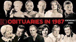 Obituaries in 1987-Famous Celebrities/personalities we have Lost in 1987-EP-1 Remembrance diaries