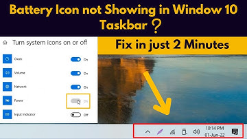 How To Fix Battery Icon not Showing on Taskbar in Window 10 | Battery Icon not Showing in Taskbar