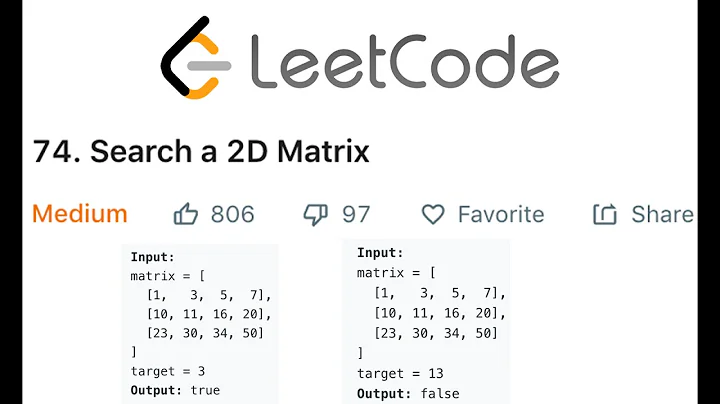 LeetCode Search A 2D Matrix Solution Explained - Java