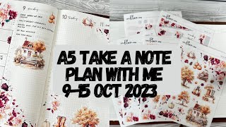 Take a note || A5 Plan with me 9-15 October 2023