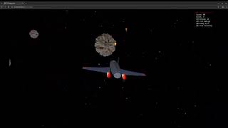 Asteroids 3D v2.0 OpenGL ES 3/WebGL 2.0 for the browser screenshot 2