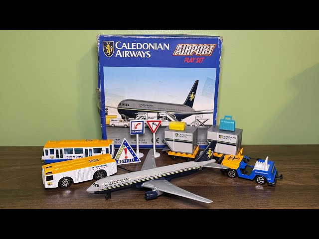 RARE* Daron Realtoy Caledonian Airways 767 Airport Playset