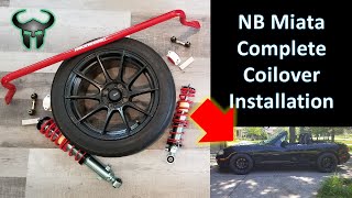 NB Miata Coilover Install - From OEM to Track Ready - Complete Coilover Replacement. QUICK VIDEO! by Enigma Engineering 6,286 views 3 years ago 12 minutes, 28 seconds