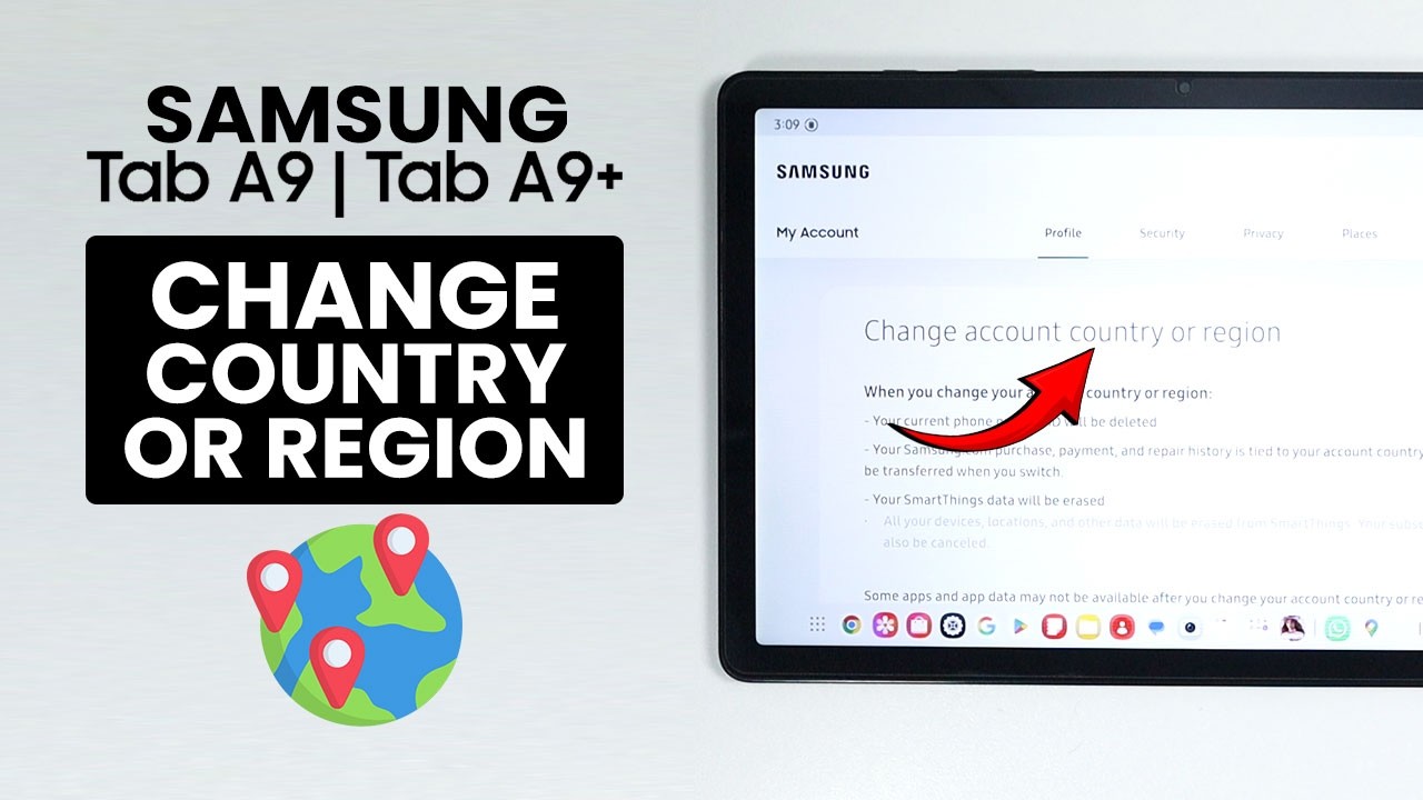 How to Change Country or Region on Samsung Tab A9 / A9 Plus