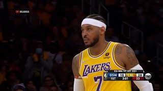 Carmelo Anthony first official points as a Laker 💥 Warriors vs Lakers