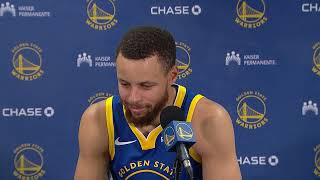 Steph Curry Talks Win vs Blazers, Postgame Interview