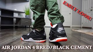 EARLY LOOK! Air Jordan 4 BRED/BLACK CEMENT REVIEW/ON FEET