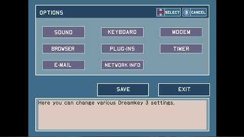Dreamkey 3.0 Options Menu Music