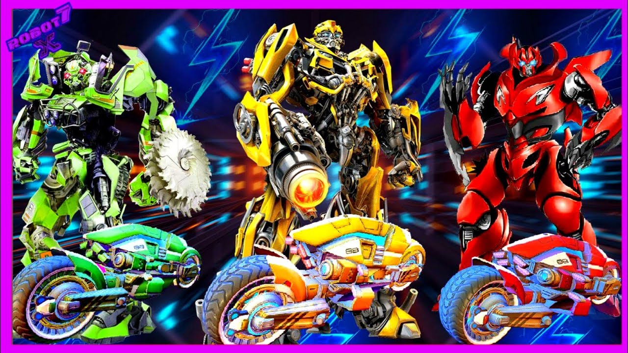 Grand Robot Bike Transform City Attack Android gameplay