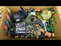 Airsoft Guns And Military Army Weapons And Pubg Helmets And Weapons Show And Box Of Toy Guns