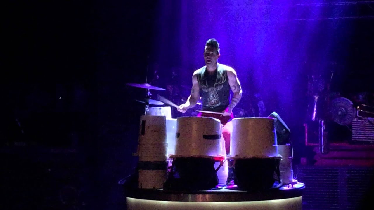 Recycled Percussion Chaos and Confetti Interaction with audience