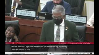 AG Armour's Contribution - Private Motion: Legislative Framework on Parliamentary Autonomy (28.1.25)
