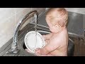 Cute Baby Trying to doing Housework   Funny Babies Fun and Fails Videos