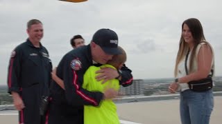 10-year-old who survived near drowning meets with his saviors