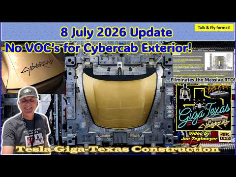 New Megachargers, Adv Tech Foundation, Factory Wall Removal. 8 July 2026 Giga Texas Update (7:25 AM)