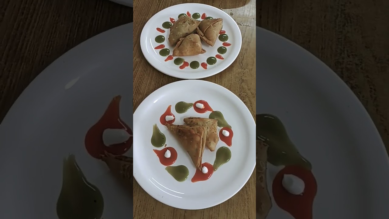 Samosa Plating Idea|Samosa Plating Idea | Chutney Decoration ke Saath Crispy Samosa