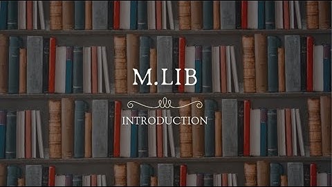 M.Lib • Introduction • Library #libraryscience #studytips