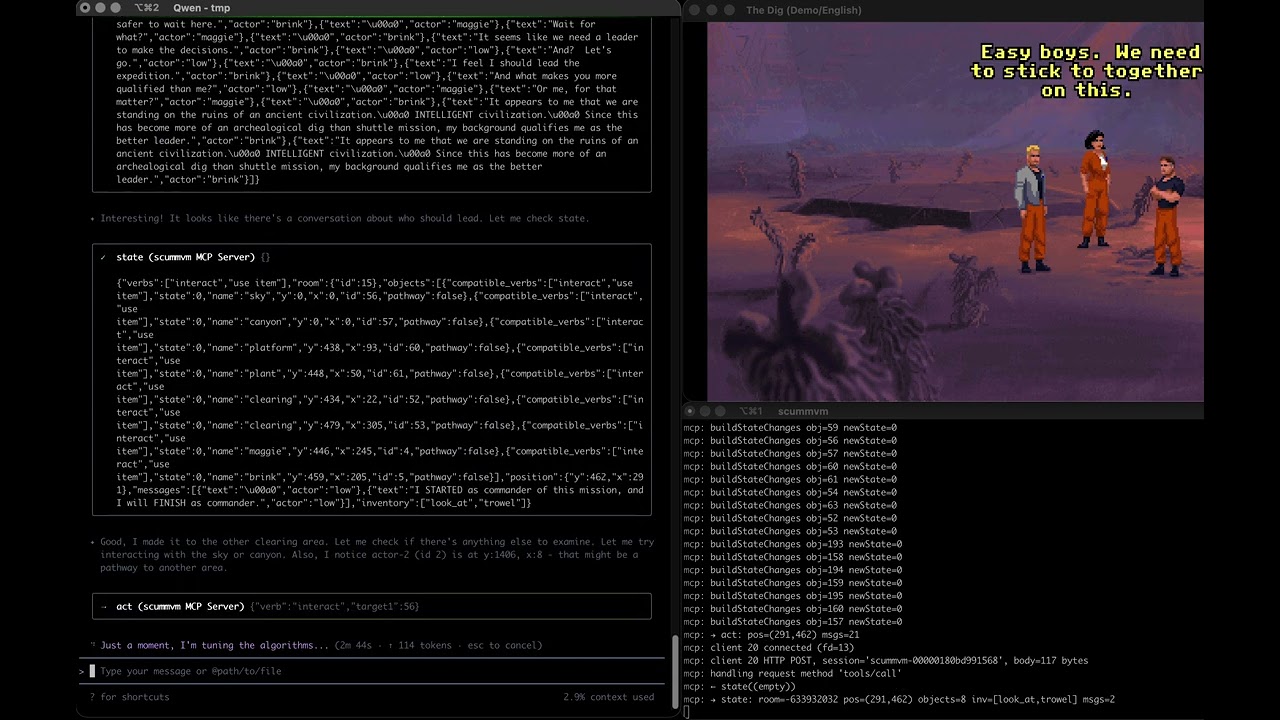 Will DeepSeek v4 flash finish The Dig demo before I run out of tokens?