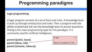 Computer Architecture - Programming paradigms