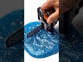 Mini chainsaw cutting Slime #shorts #youtubeshorts #asmr #miniature #oddlysatisfying #relaxing