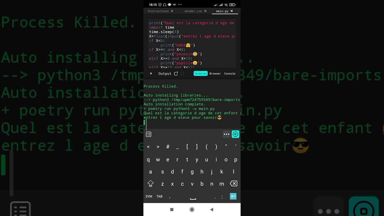 My first program in python - YouTube