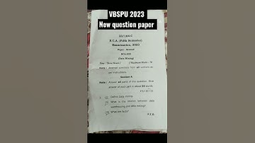 DATA MINING 2023 new question paper #questionpaper2023 #vbspuuniversity #shorts #viralshorts