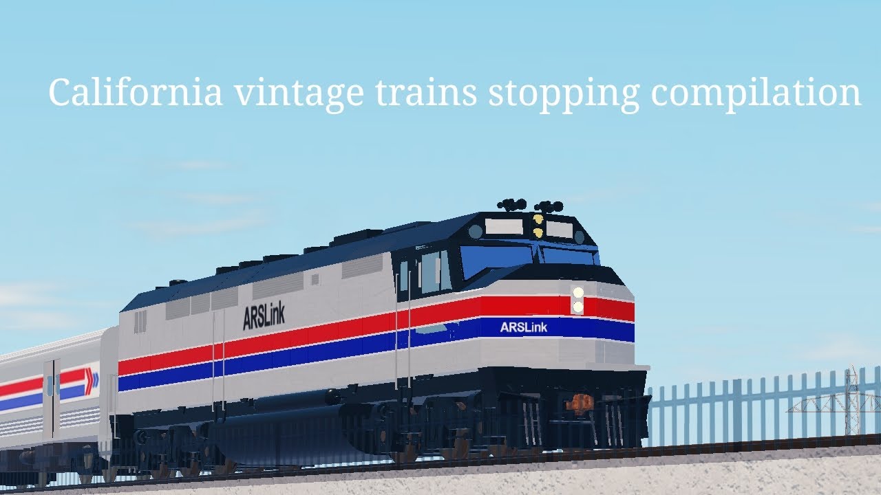 California vintage trains stopping compilation