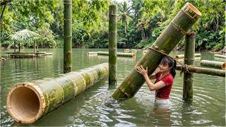CEO Girl Builds a Bamboo House on Water | The Construction Journey Begins